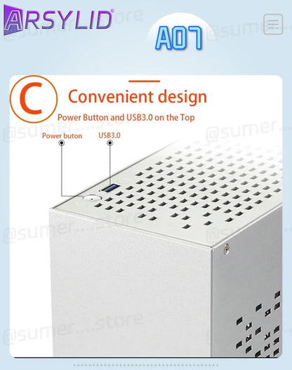 All Aluminum 2.0mm HTPC Mini ITX A4 Chassis Game Computer Support Graphics Card RTX2070 I5 Discrete Display Case K39 A07 A39.