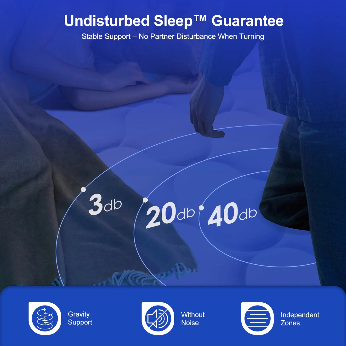 AUTHMIC 7-Zonen-Taschenfederkernmatratze, 25 cm dick, mittelfest, Hybrid, atmungsaktiv, Anti-Milben, geräuschlos, Bett für Erwachsene, Schlafunterstützung