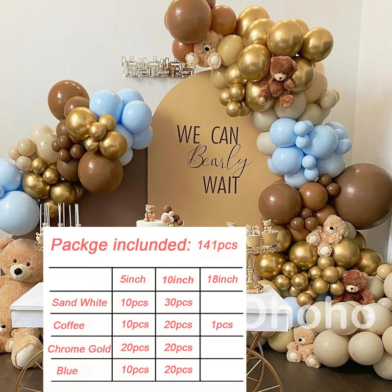 Kaffeebraun Beige Ballon Girlande Bogen Kit Oh Babyparty Dekoration Rustikale Hochzeit Kindergeburtstag Party Taufe Taufe