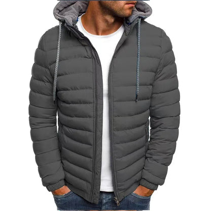 2024 Autumn And Winter Male Loose Overcoat Clothing Outdoor Casual Sportswear Fashion Streetwear Style Hooded Warm Zipper Jacket.