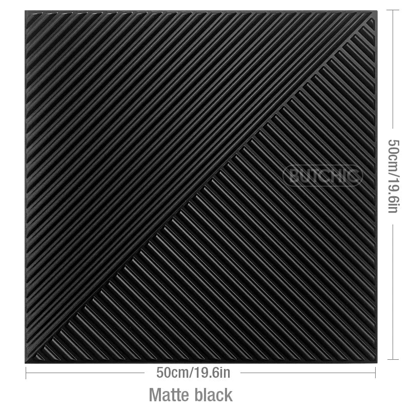 12pcs 50x50cm Stiker dinding 3d, dekorasi rumah panel dinding 3d, non-self-adhesive Kayu ukir berlian geometris potongan seni 3d