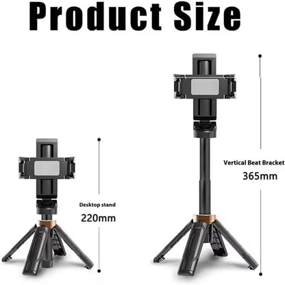 FANGTUOSI Mini Selfie Stick Portable Phone Holder Shooting Aid Versatile Integrated Design Bluetooth Remote For Live Broadcas.