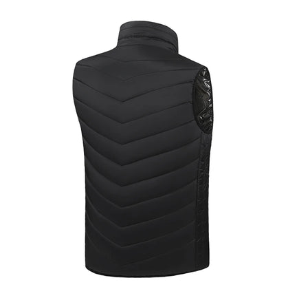 21 Zone Heating Vest Mens USB Infrared Thermal Jacket Smart Heated Clothes New Winter Cold-proof Thick Sleeveless Coat Hiking.