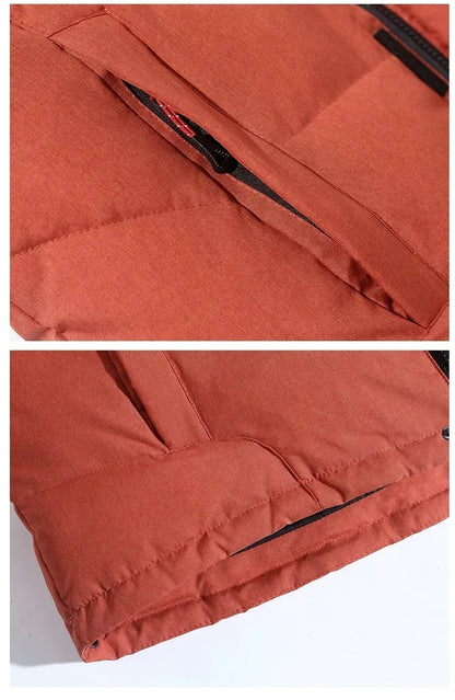 Men White Duck Down Parkas -20 Degree Winter Jacket Men's Thick Warm Snow Parkas Overcoat Windbreaker Hooded Parkas Coat Hombre