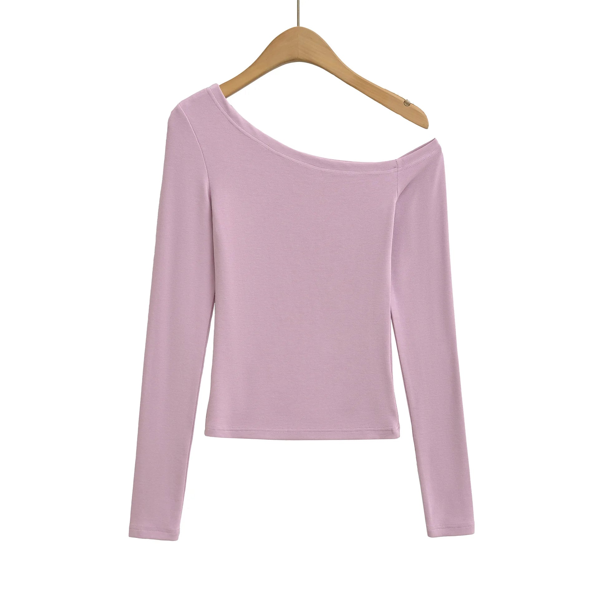 Women One Shoulder Long Sleeve Top Tee Tshirt.