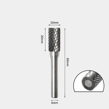 Hartmetallfräser, Wolframstahl-Schleifkopf, zylindrisch 6 mm, AE AX AX Metallfräser