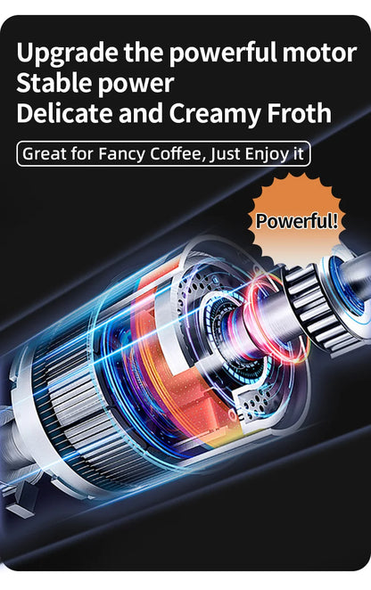 Wireless Milk Frother Electric Type-C Handheld Blender Stainless Steel Mini Coffee Maker Whisk Mixer For Coffee Cappuccino Cream