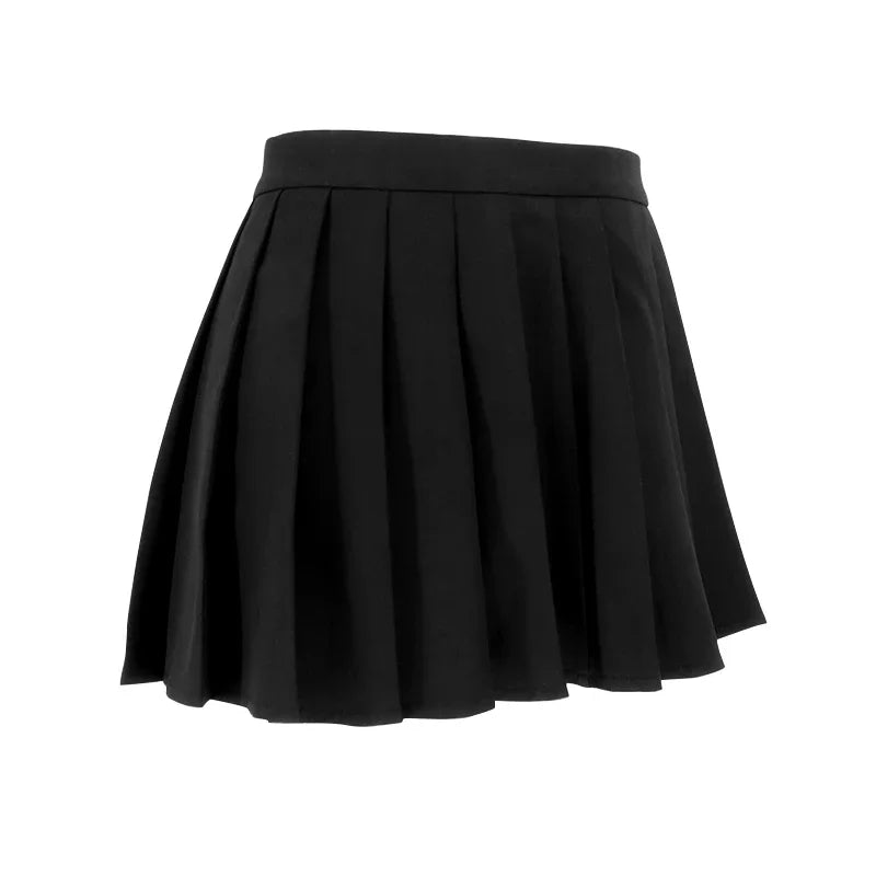 Sexy Mini Skirt Women New Summer Black Fashion Zipper Partywear Casual Slim Pleated Skirt Elegant Versatile Sexy Female Skirt.