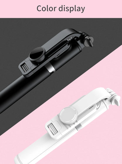 Q02 Foldable Tripod Selfie Stick Wireless Bluetooth Live Stand Holder Stabilizer for Huawei Xiaomi iPhone Cell Phone.