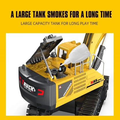 Alloy Rc Excavator Truck Toy Kids Remote Control Engineering Trucks Electric Vehicle Machine Games for Kids Boys Birthday Gifts.