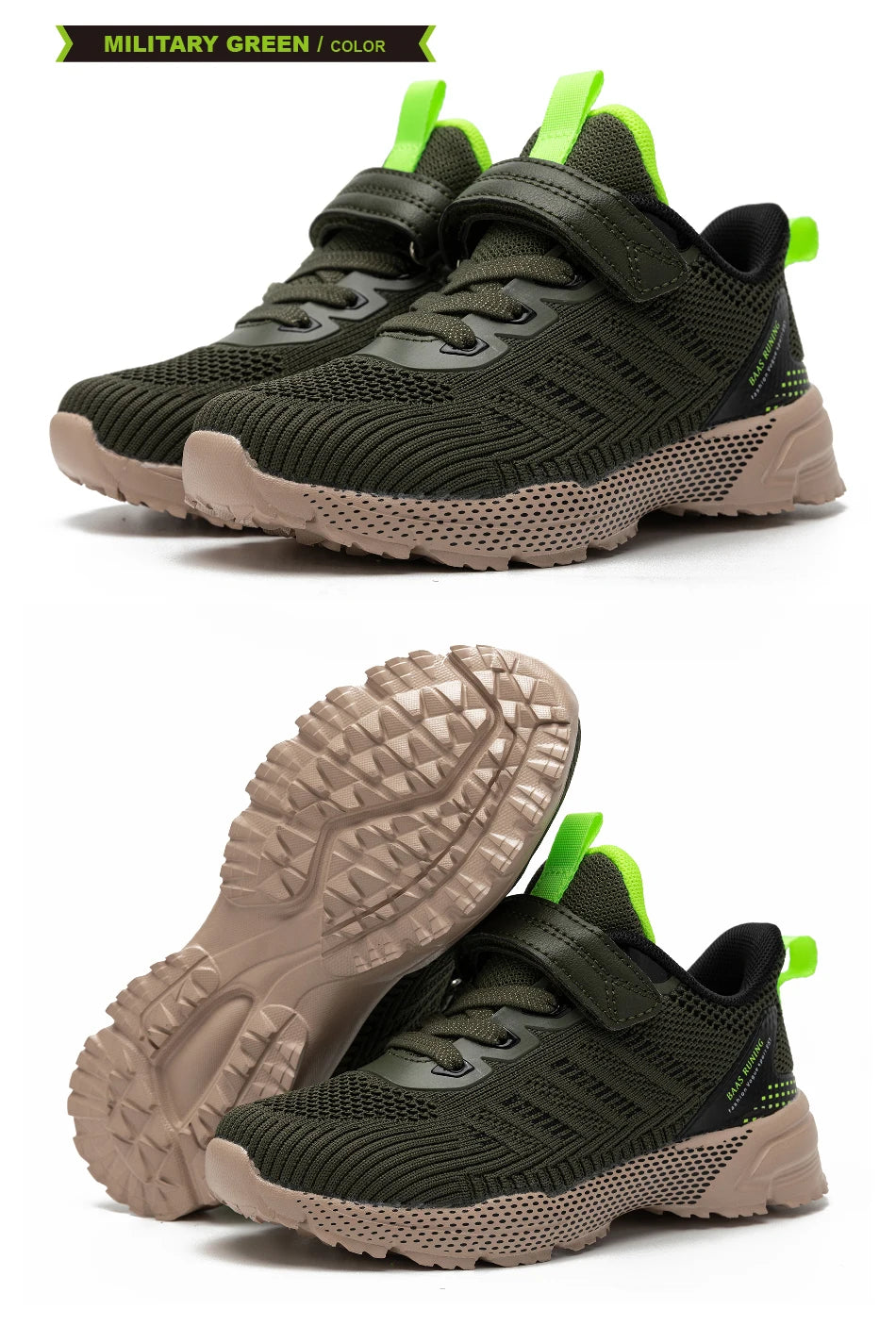 Baasploa Children Running Shoes Fashion Lightweight Boys Sport Sneakers Breathable Mesh Tenis School Shoes for Boys Kids Sneaker.