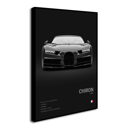 CHIRON EB110 Canvas Wall Art Print Poster DIVO Sports Car Decoration Painting Modern Home Decoration Painting Car Lover Gift.