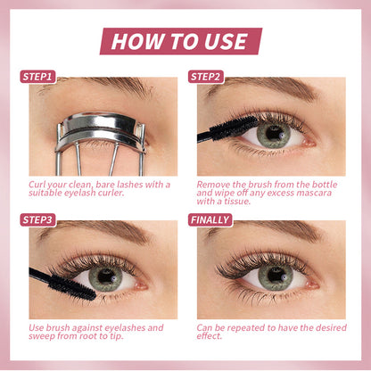 Natural Curling Mascara Quick Dry Smudge-proof Eyelash Cream For Party.