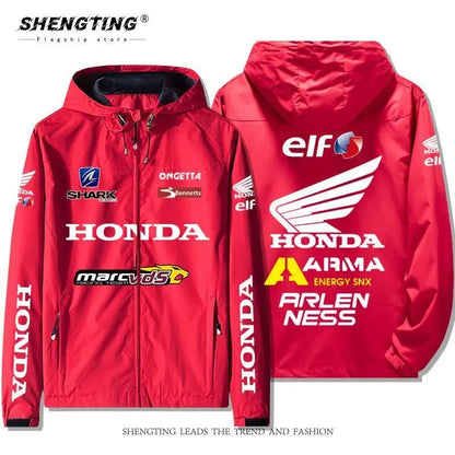 Honda Golden Wing Peripheral Hooded Jacket for Boys, Motorcycle Heavy Motorcycle Racing Jacket, Clothes.