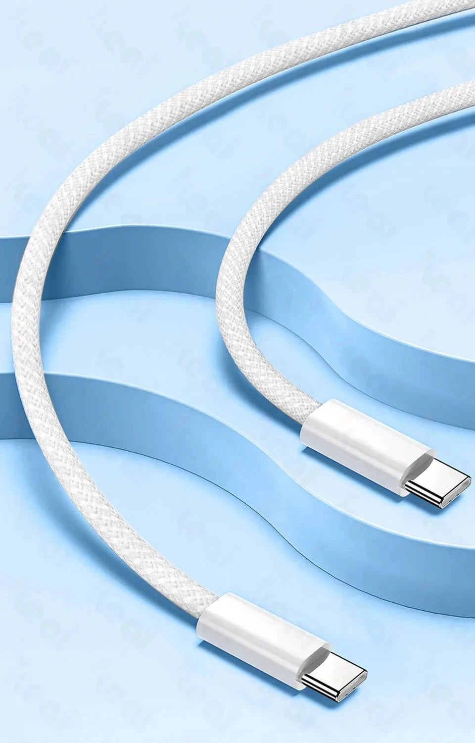 1-50Pcs 60W USB C to Type C Weaving Cable For Apple iPhone 11 12 13 14 15 16 Pro Max Plus Fast Charging Cable Phone Accessories.