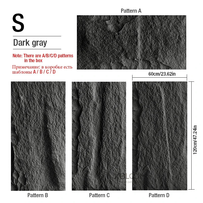 4pcs 120x60cm Home Decor 3D PVC Wood Grain Wall Paper Brick Stone Wallpaper 3D wall panel Living Room Bedroom Wall Sticker Decor