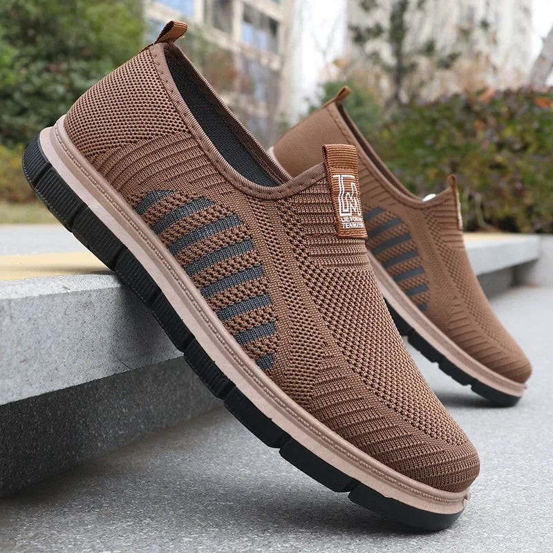 Men's Casual Sneakers Spring Summer Breathable Mesh Lightweight Soft Sole Antimicrobial Free Shipping Shoes.