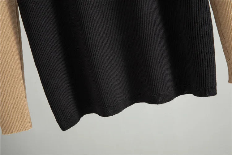 Muslim Knit Suit Women Two Piece Sets Pullover zipper high collar Sweater Knitted Wide Leg Pants Outfits Knitwear 2025 autumn.