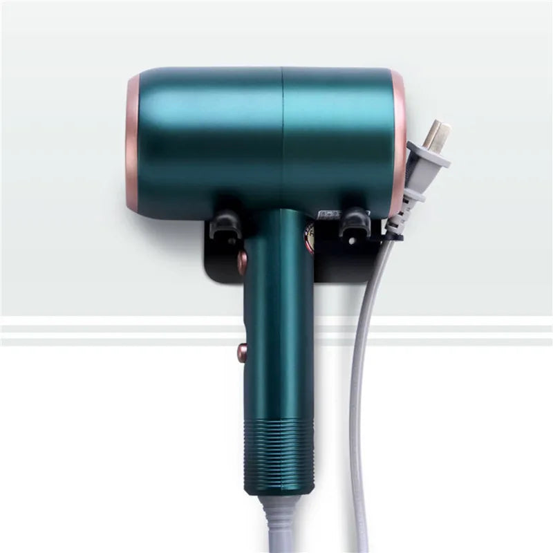 Haartrockner-Halter, Gebläse-Organizer, selbstklebend, zur Wandmontage, nagelfrei, ohne Bohren, Edelstahl-Spiralständer, Aufbewahrung für Badezimmer