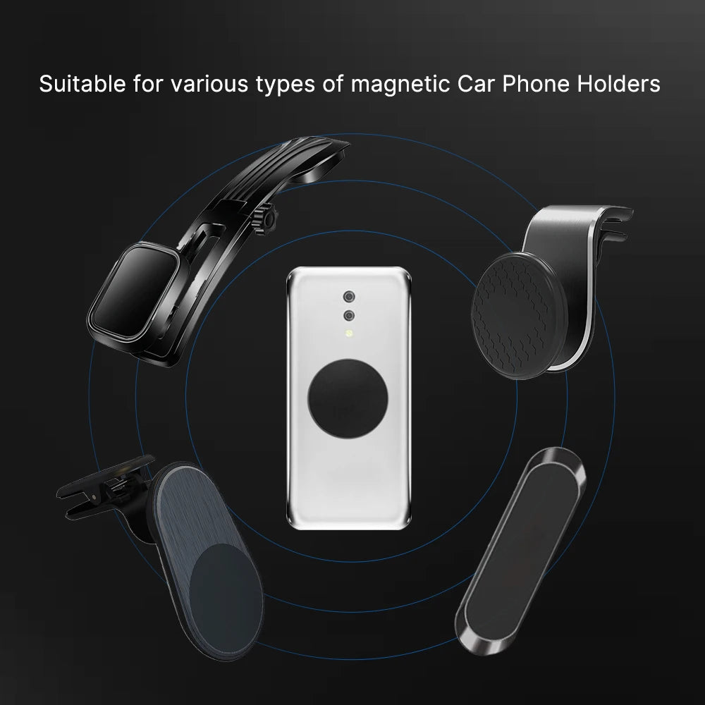 Metal Plate For Car Phone Holder Magnetic Universal Iron Sheet Disk Sticker Mount Mobile Phone Magnet Stand For IPhone.