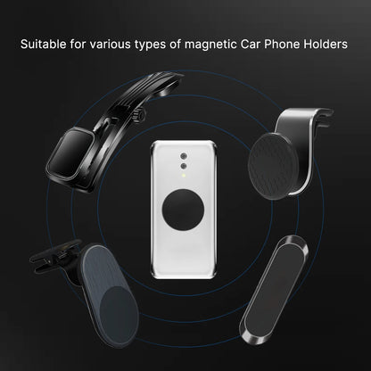 Metal Plate For Car Phone Holder Magnetic Universal Iron Sheet Disk Sticker Mount Mobile Phone Magnet Stand For IPhone.