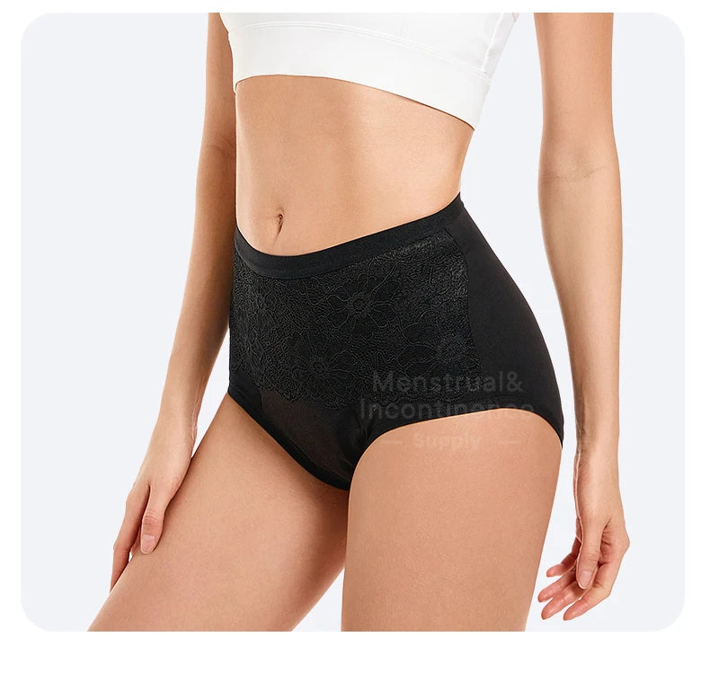 High Rise Women’s Incontinence Panties Multi-layer Leakproof Incontinence Underwear High Absorbency Reusable Eco-Frie.