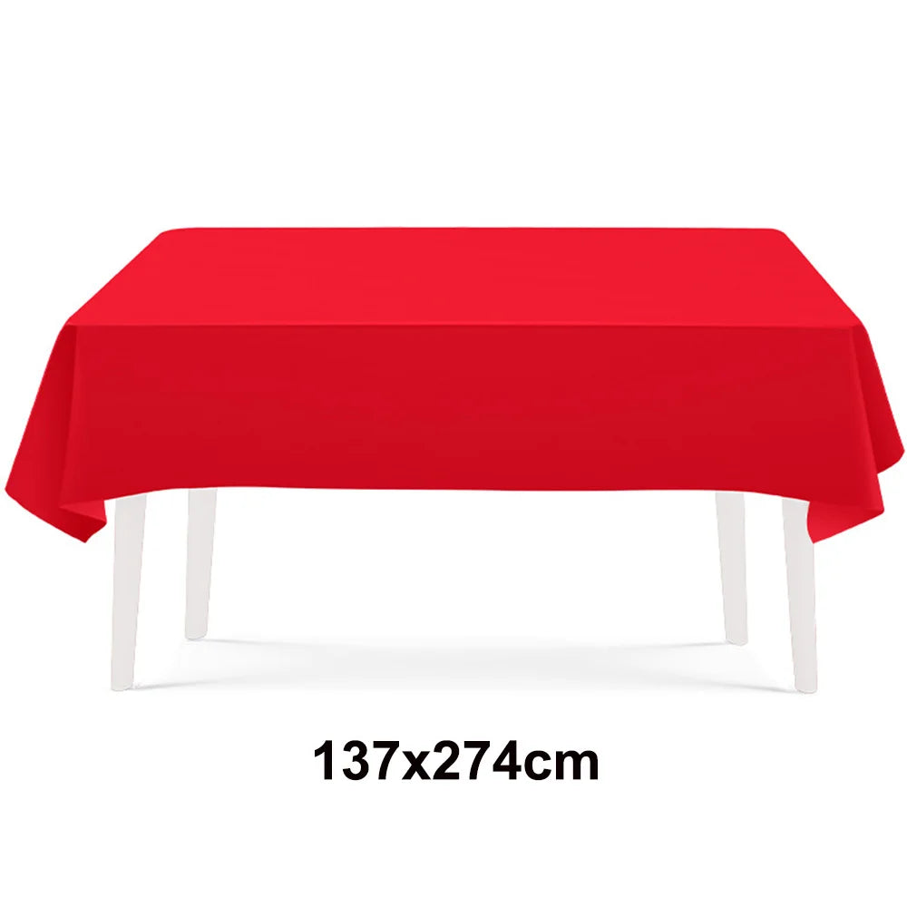 Solides rotes Thema, Einweggeschirr, rote Pappteller, Lebensmitteltablett, Tassen, Servietten, Löffel, Tischdecken, Hochzeit, Geburtstag, Party-Dekoration.