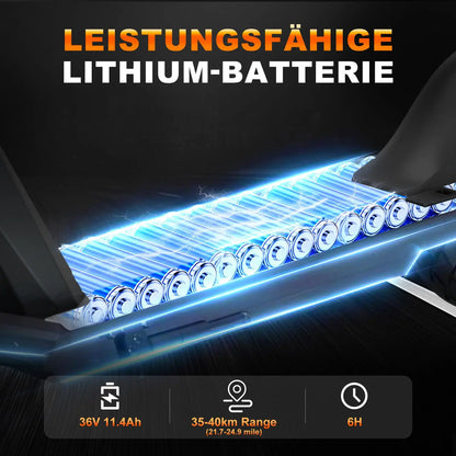 RCB 350W Foldable Electric Scooter for Adult ABE, Double Brake Waterproof Body E-Scooter, 10in Honeycomb Tires 120kg Capacity.