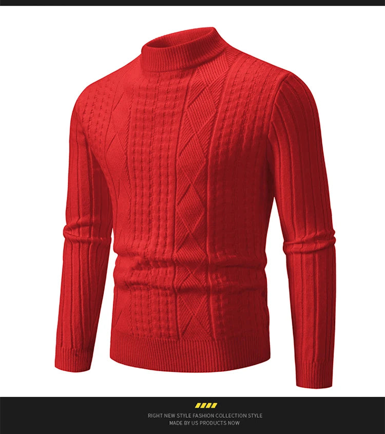 2023 Autumn  and Winter New Sweaters Warm Fit Knitted Sweaters Solid Color Casual Pullover Multiple Styles Sweater Men.