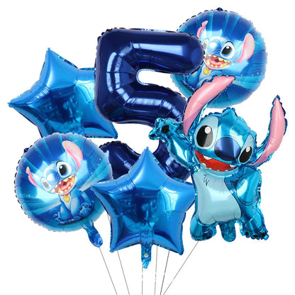 Disney Stitch Geburtstagsparty-Luftballons, Lilo & Stitch-Ballon-Sets, Babyparty für Kinder, Geburtstagsparty-Dekorationen, Zubehör, Geschenke.