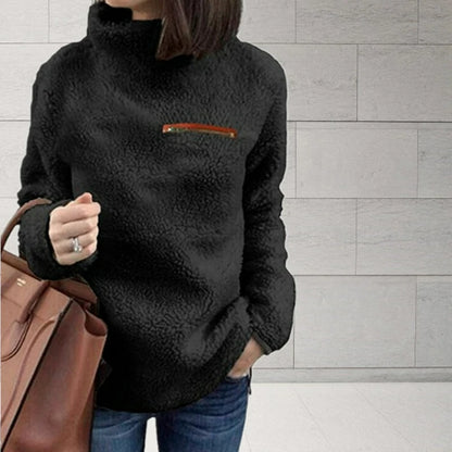 Winter Super Weich und Bequem Einfarbig Rollkragen Pullover frauen Pullover Fashion Zipper Sexy Top Damen Hipster Kleidung.