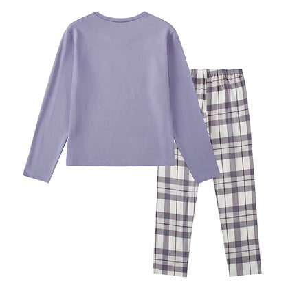 2-teilige Langarmhose im Herbst und Winter, geschliffene und verdickte Pyjamas für Männer und Frauen, Heimkleidung für Jugendliche.