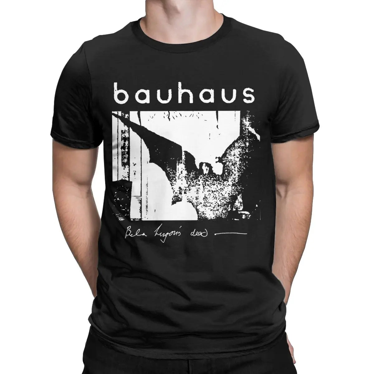 Bauhaus Bat Wings Bela Lugosis Dead T Shirt Men Cotton Amazing T-Shirt Crew Neck Tee Shirt Short Sleeve Tops Adult.