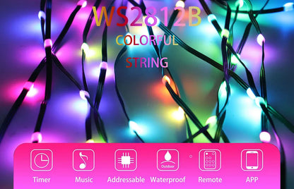 DC5V Adressierbare WS2812B LED String Transport Grün Schwarz Draht WS2812 3PIN Draht RGB Streifen Weihnachten Lichter Wasserdichte Dekor.