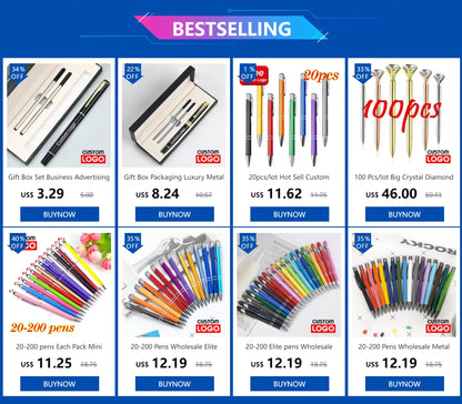 Geschenkbox-Set, Geschäftswerbung, neutraler Stift, individuelles Logo, Büro, Metall, Unterschriftenstift, Studenten-Briefpapier, Großhandel, gravierter Name.