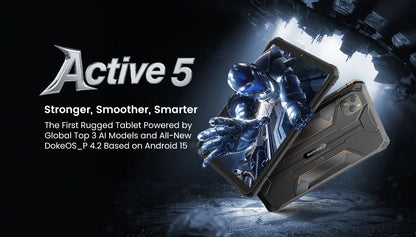 Blackview Active 5 [No EU Charger] 24(8+16)GB+128GB 8.68'' IPS Rugged Tablet 6600mAh Tablet Android 15 90Hz Doke AI 16MP+13MP NFC Fingerprint.