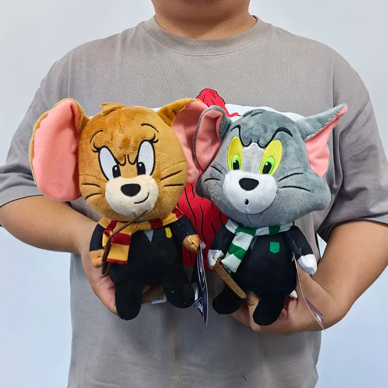 Exclusive Warner 100th Anniversary Tom and Jerry Plush Doll in Harry Potter Costume, Cute Small Keychain Stuffed Animal Gift.