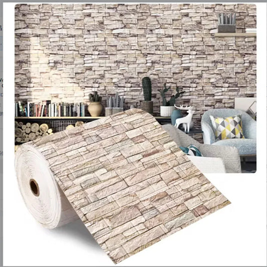 Decorative waterproof and moisture-proof self-adhesive wallpaper retro style home decor bedroom living room background wall