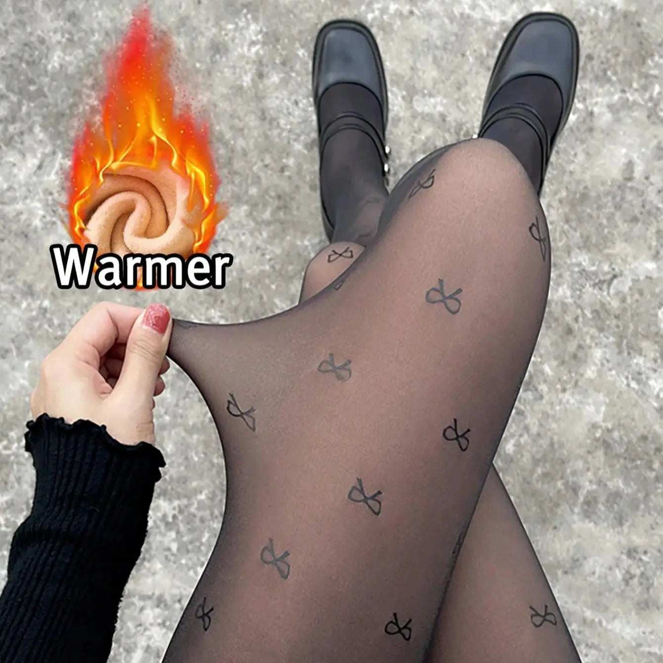 Women Fleece Tights Woman Warm Winter Pantyhose Sexy Translucent Stockings Thermal Elasticity Panty Fashion Leggings Female