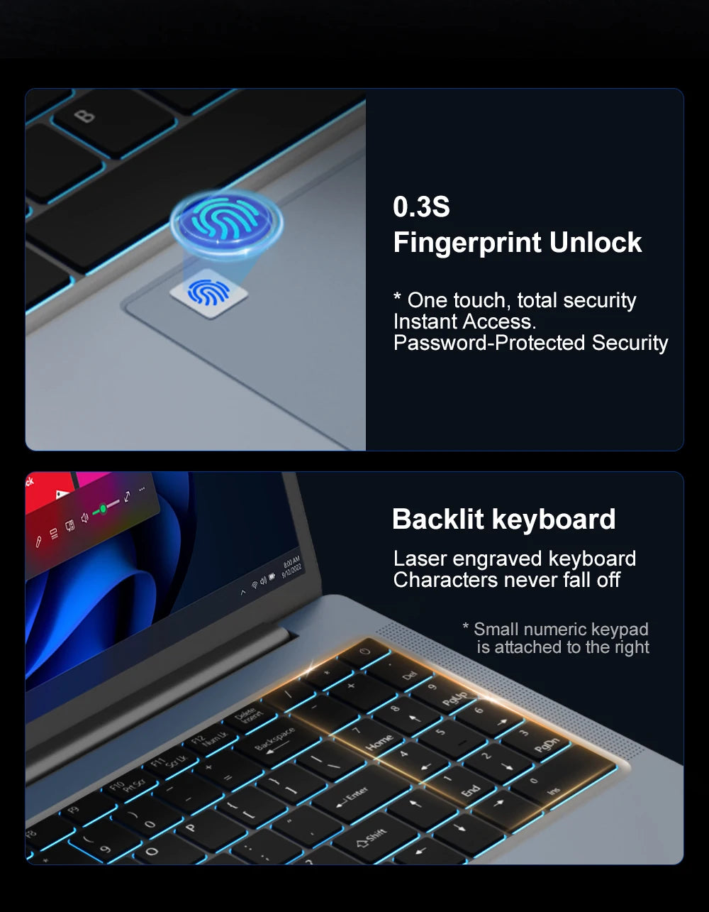 Laptop 16-inch 13th Gen Intel i7-13620H 32GB DDR4+1TB SSD 2.5K IPS 120Hz Face Unlock Notebook WiFi6 Gaming Computer.