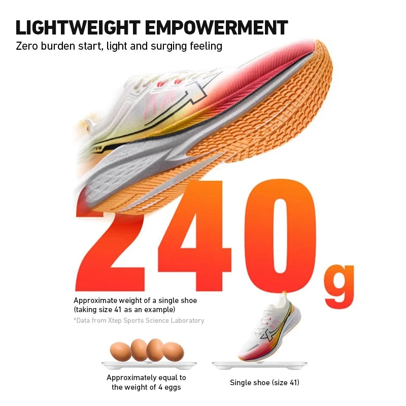 Xtep Five Speed 2.0 Running Shoes For Men  2024 Autumn Comfortable Sports Shoes Jogging Cushioning Sneakers 876319110001.