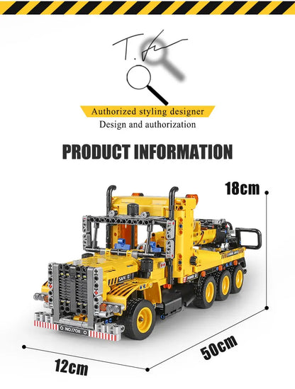 MOULD KING 17011 Technical Car Toys The APP&RC Motorized Tow Truck Model Assembly Building Blocks Bricks Kids Christmas Gifts.