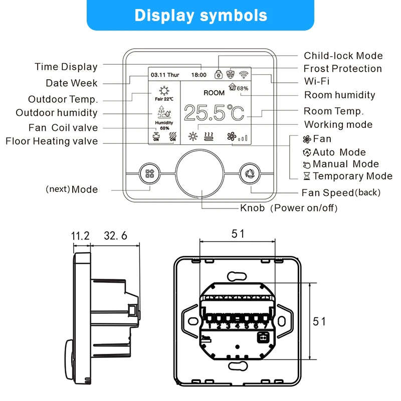 Tuya Wifi Heating Thermostat Smart Thermostat Gas Boiler  Floor Heating Termostato Digital Temperature Controller Smart Life Ale