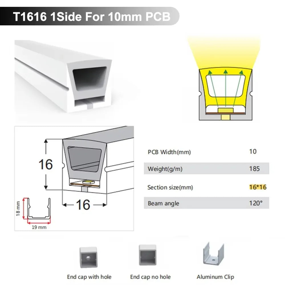 Waterproof Silicone Neon Cover Tube Flexible Soft Silica Gel for WS2811 WS2812B 5050 COB LED Strip Light Multiple Length 1m-5m