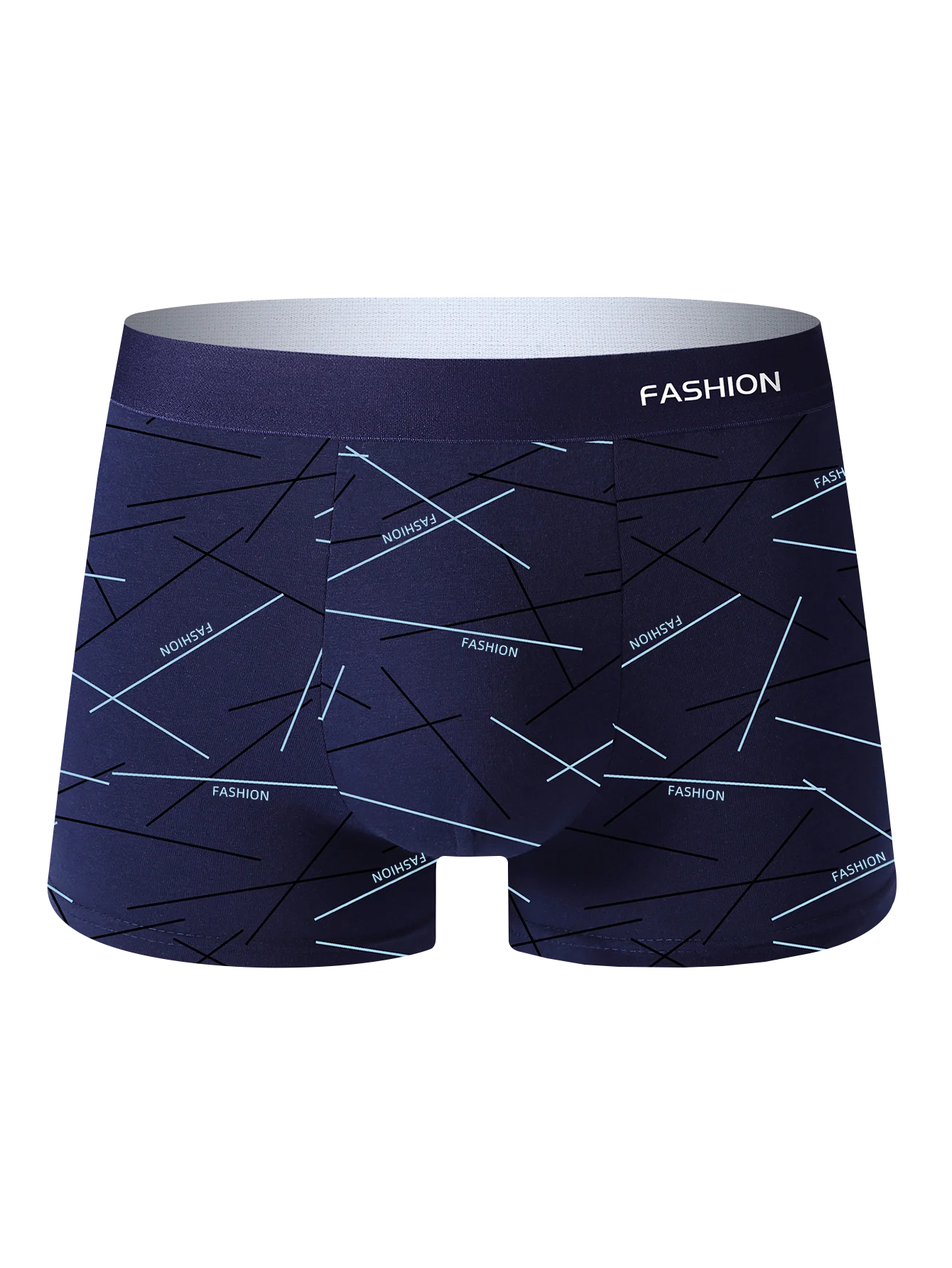 8PCS Herrenunterwäsche, weich, gesund, atmungsaktiv, Herren-Boxershorts, modisch, trendige Linien, hochwertige, lässige Sport-Herrenhosen