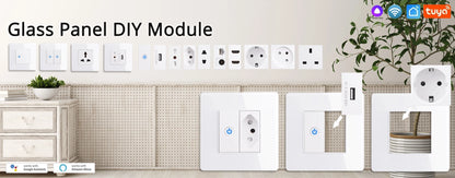 Coswall Typ-C-Schnittstellensteckdose, Vollspiegel, Kristallplatte, schwarze Wand, EU, Russland, Spanien, französische Standardsteckdose mit USB-Ladeanschluss.