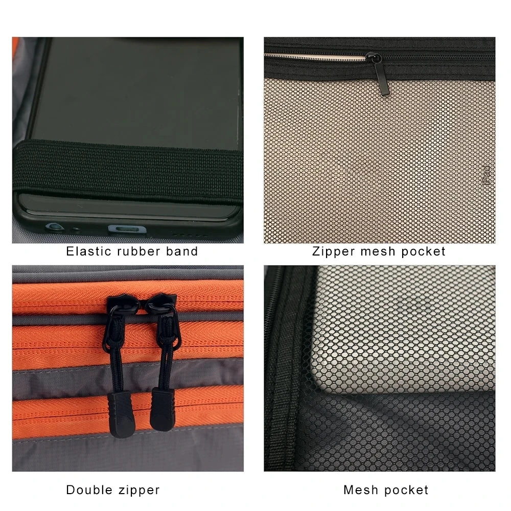 Multi Layer Cable Storage Bag, Electronic Accessories Organizer, Portable Travel Cable Organizer Case for iPad cable Charger.