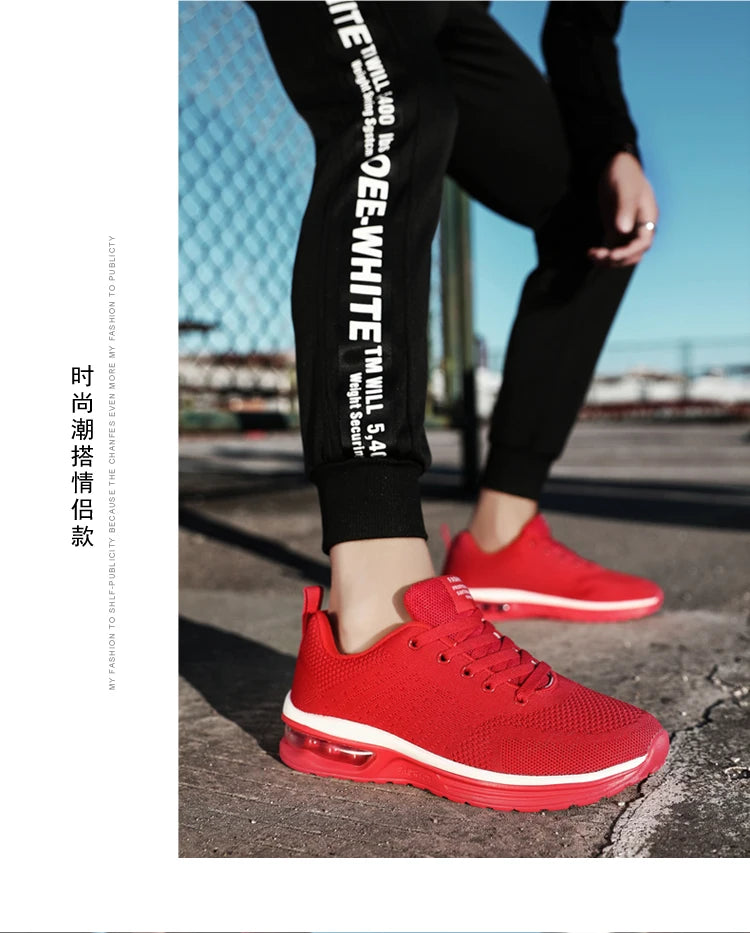 Men's and women's light casual sneakers Breathable mesh surface classic fashion lace-up walking and running shoes sneakers.