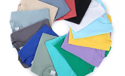 100% Cotton T-shirt Men Women Solid Color O Neck Short-sleeved Tops Summer Korean Loose Half-sleeve T Shirt Unisex M-4XL.