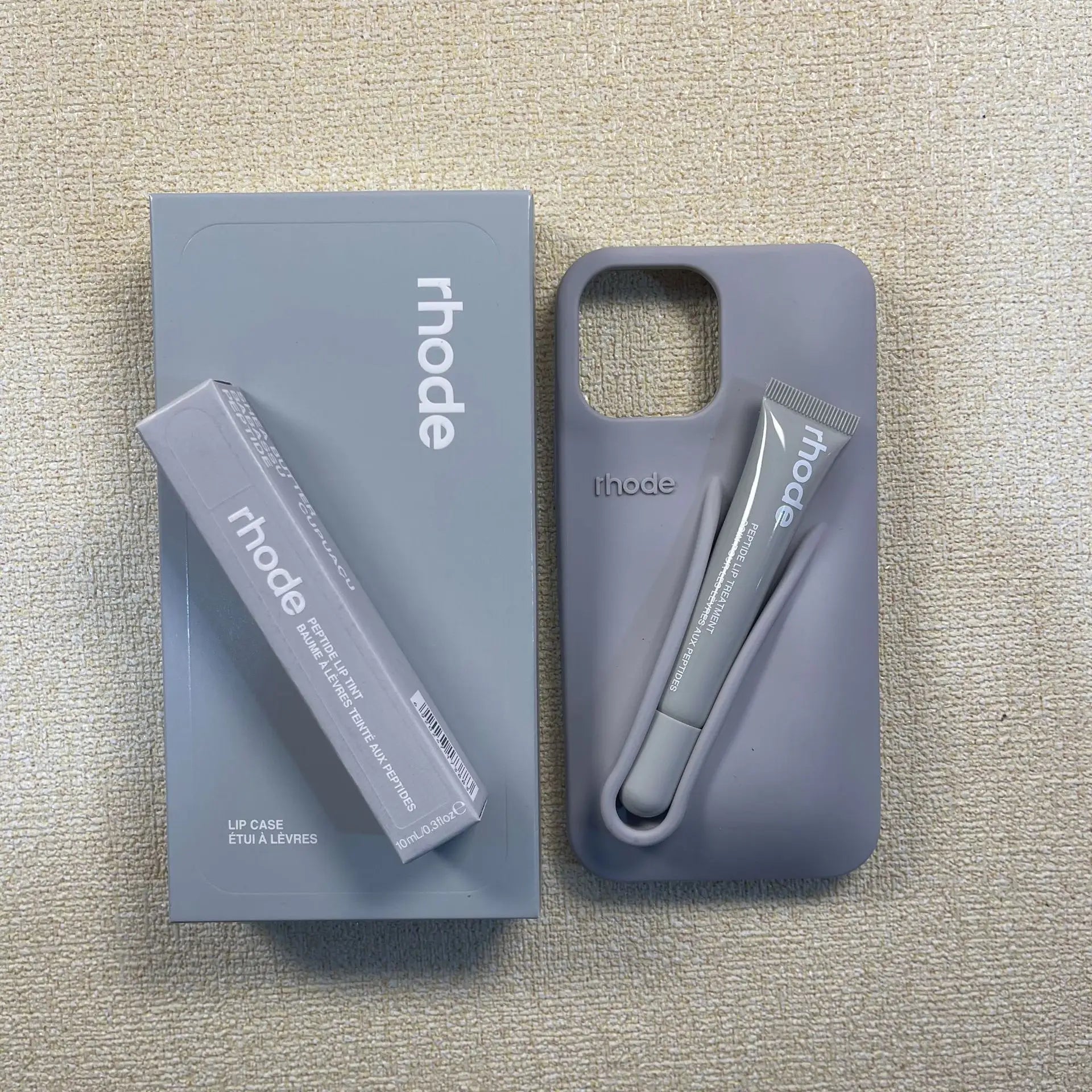 With Lip Gloss Full Set Case for IPhone 17/16/15/14/15/14/13/12/11Pro Max Plus Air Lipstick Silicone Toast Espresso Ribbon Box.